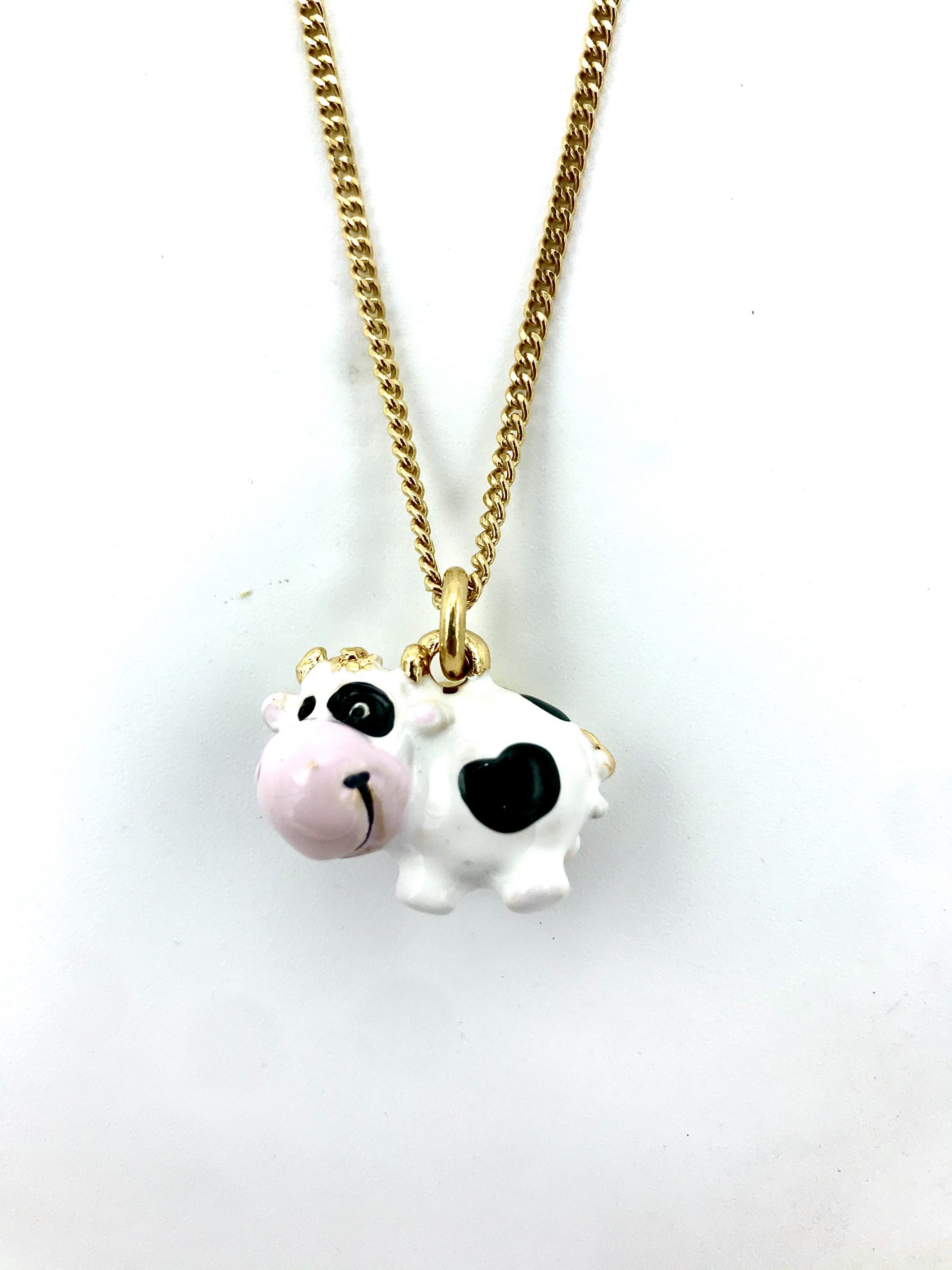 Cute cow deals necklace